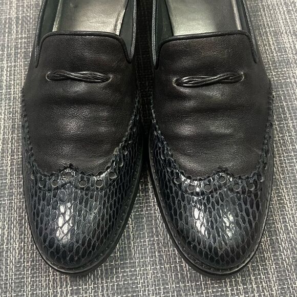 Stuart Weitzman Black Leather Loafers - Picture 8 of 13